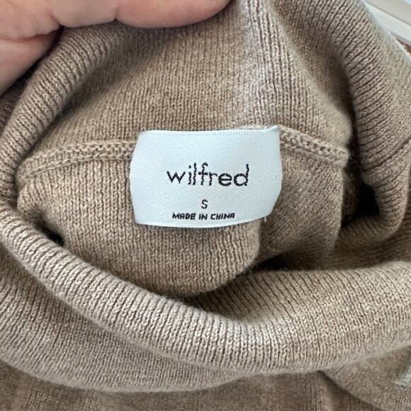Aritizia Wilfred Rebecca Turtleneck Merino Wool & Cotton Brown, Size S, Like New - Picture 4 of 9